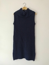 VESTIDO - CREWCUTS - TALLE 7 AÑOS - CHALECO TEJIDO GRUESO AZUL