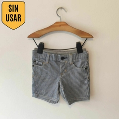 SHORT - GAP - TALLE 6 A 12 MESES - AZUL Y BLANCO A RAYAS