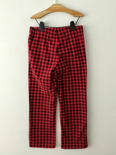 PANTALÓN - OLD NAVY - TALLE 6 A 7 AÑOS - POLAR CUADROS ROJO Y NEGRO en internet