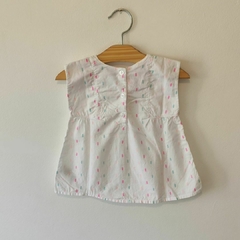 BLUSA - CARTER´S - TALLE 9 MESES - BLANCO CON PINTAS DE COLORES - comprar online