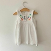 VESTIDO MC - CHEEKY - TALLE 1 AÑO - BLANCO CON FLORES BORDADAS