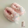 PANTUFLAS - CAROLA DESIGNS - TALLE AR 18 /19 - PELUCHE ROSA