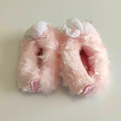 PANTUFLAS - CAROLA DESIGNS - TALLE AR 18 /19 - PELUCHE ROSA - PilchaGo