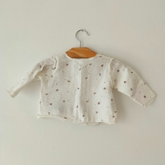 SAQUITO - ZARA - TALLE 1 A 3 MESES - BLANCO MOTIVO FLORCITAS - comprar online