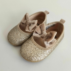 BALLERINAS - H&M - TALLE AR 17/18 - GLITTER DORADAS - comprar online