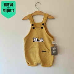 JARDINERO PC - PEANUTS - TALLE 12 A 18 MESES - AMARILLO MOTIVO SNOOPY