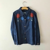 CAMISA ML - PIOPPA - TALLE 10 AÑOS - JEAN CON FLORES BORDADAS