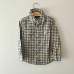 CAMISA - GAP - TALLE 4 AÑOS - A CUADROS AZUL Y BEIGE