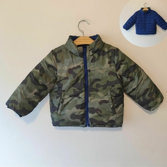 CAMPERA - GAP - TALLE 24 MESES - REVERSIBLE AZUL/CAMUFLADA