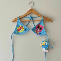 BIKINI - MISS LINDA - TALLE 6 AÑOS - CELESTE CON DIBUJOS - comprar online