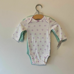 BODY - CARTER´S - TALLE 3 MESES - SET X2 UNIDADES BLANCO Y VERDE AGUA MOTIVO VARIOS ML // NUEVO !! - comprar online