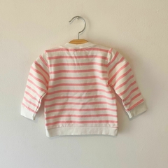 BUZO - CHEEKY - TALLE 6 A 9 MESES - RAYAS ROSA Y BLANCO - comprar online