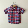 CAMISA MC - MIMO - TALLE 3 AÑOS - A CUADROS ROJO Y AZUL