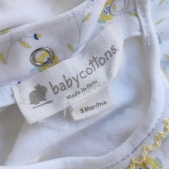 VESTIDO MC - BABYCOTTONS - TALLE 3 MESES - BLANCO MOTIVO FLORES en internet