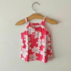 MUSCULOSA - CARTER'S - TALLE 12 MESES - ROSA MOTIVO FLORES