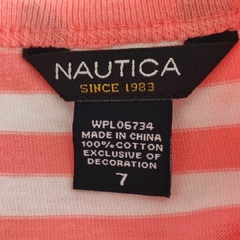 VESTIDO - NAUTICA - TALLE 7 AÑOS - RAYAS ROSA Y BLANCO - PilchaGo