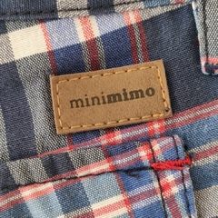 SHORT - MINIMIMO - TALLE 9 A 12 MESES - CUADROS AZUL Y BLANCO - PilchaGo