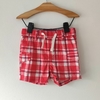 SHORT - H&M - TALLE 9 A 12 MESES - CUADROS ROJOS