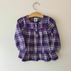 BLUSA - CARTER'S - TALLE 18 MESES - A CUADROS VIOLETA ML