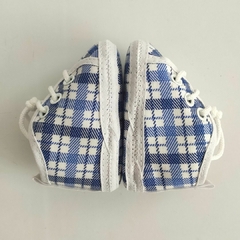 ZAPATOS - BABYCOTTONS - TALLE AR 14 - CUADROS AZUL