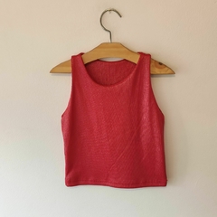 MUSCULOSA PUPERA - TALLE 4/5 AÑOS - ROJO CON BRILLO