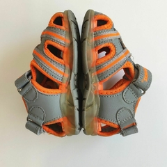 Imagen de SANDALIAS - BUBBLEGUMMERS - TALLE AR 20 - GRIS Y NARANJA CON LUCES