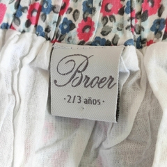 POLLERA - BROER - TALLE 2 A 3 AÑOS - BLANCO FLORRADO en internet