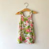 VESTIDO - CHEEKY - TALLE L (9 A 12 MESES) - FLORES ROSAS Y VERDE