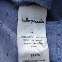 CAMISA - TUTTO PICCOLO - TALLE 12 MESES - AZUL - tienda online