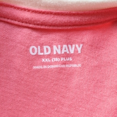 REMERA - OLD NAVY - TALLE 18 AÑOS - ROSA CON LEYENDA en internet