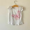 REMERA - CHEITO - TALLE 12 MESES - BLANCA CON MOTIVO MARIPOSA