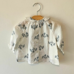 BLUSA - NICOLI - TALLE 9 A 12 MESES - BLANCO MOTIVO FLORES ML - comprar online