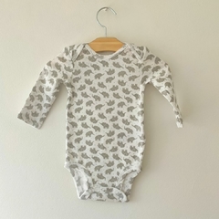 BODY - CARTER´S - TALLE 0 A 3 MESES - BLANCO ML MOTIVO ELEFANTES