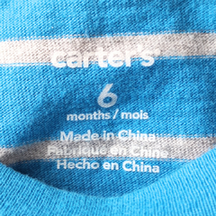 Imagen de REMERA - CARTER´S - TALLE 6 MESES - RAYAS CELESTE Y GRIS