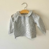 BLUSA - GOCCO - TALLE 6 A 9 MESES - BLANCO Y AZUL A RAYAS