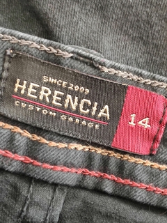 PANTALÓN CARGO - HERENCIA - TALLE 14 AÑOS - JEAN NEGRO - PilchaGo