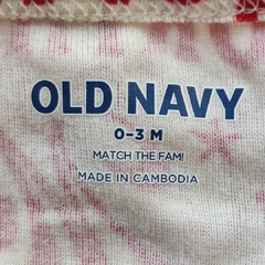 OSITO - OLD NAVY - TALLE 0 A 3 MESES - BLANCO LETRAS ROJAS - tienda online