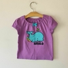 REMERA MC - CIRCO - TALLE 3 AÑOS - VIOLETA MOTIVO BALLENA