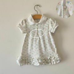 VESTIDO MC - RALPH LAUREN - TALLE 12 MESES - BLANCO FLOREADO - PilchaGo