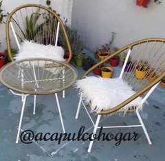 Combo Asuncion 2 sillas + mesa redonda - Acapulco Hogar