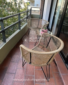 Combo 2 sillones Gervasoni (TAMAÑO M) + mesa con vidrio