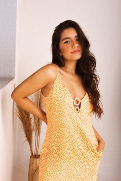 Vestido Mariana - Est. Laranja Poá - comprar online