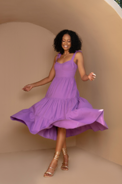 Vestido Pétala - Roxo