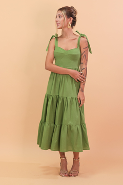 Vestido Pétala - Verde Oliva - comprar online