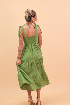 Vestido Pétala - Verde Oliva na internet