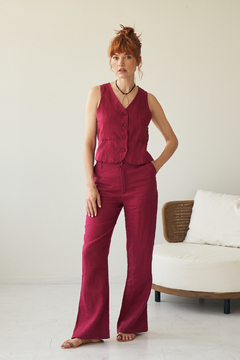 PANTALON DREW LINO BORDO