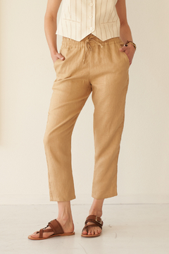 PANTALON BABUCHA FLORENCE LINO CAMEL - brenda shedden