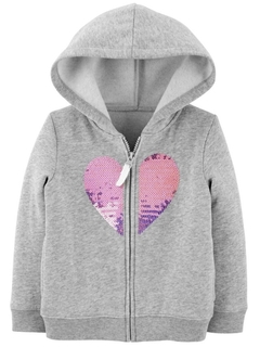 Campera corazón lentejuelas - Carter´s