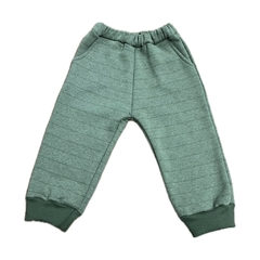 Pantalon Frisa Verde Rayado