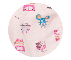 Body Frances Ratoncito Celeste, Rosa y Crudo - sassykids